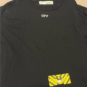 Off-White Black and Yellow Graphic Tee